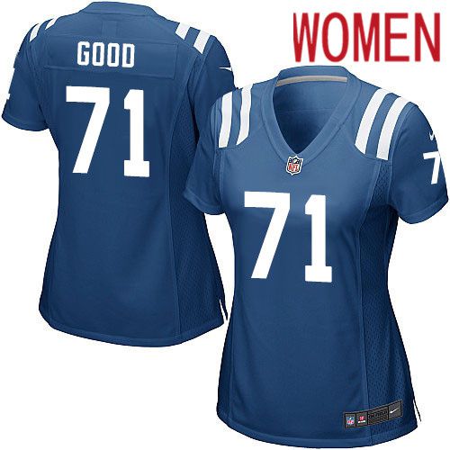 Women Indianapolis Colts #71 Denzelle Good Nike Royal Game Player NFL Jersey->women nfl jersey->Women Jersey
